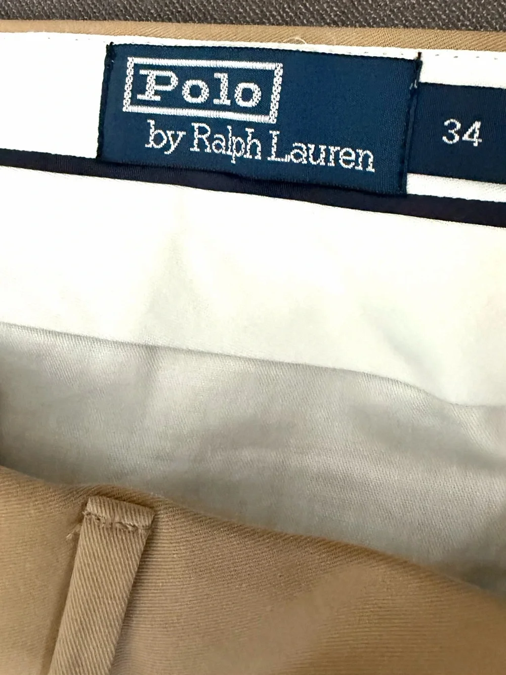 Vintage NWT Polo Ralph Lauren Men's Khaki Pants 90’s Italy 34